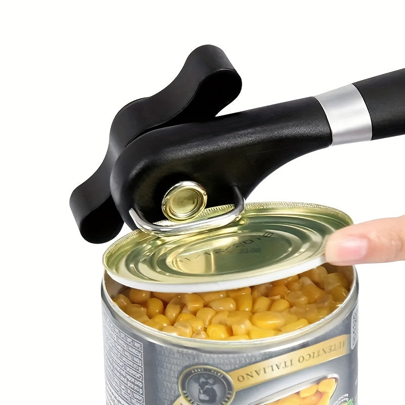 "Effortless Stainless Steel Can Opener - Quick and Easy Multifunctional Kitchen Gadget"