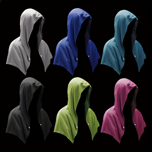 "Unisex Cooling Hoodie Towel Set - UV Protection, Quick Drying, Ideal for Sports, Camping, Workout, Cycling, Golf, Running, Hiking & Fishing"