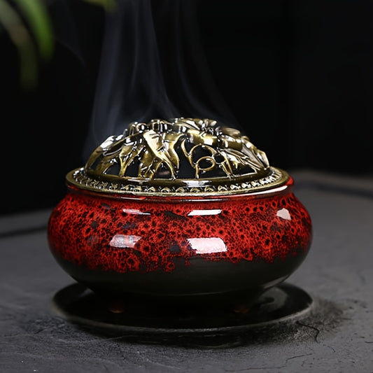 1pc Ceramic Incense Holder for Spa, Yoga, Meditation - Home Decor, Room Decor - Craft Ornament - Great Gift