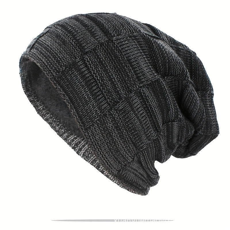 1 Piece Multicolored Thickened Warm Windproof Knitted Hat - Unisex