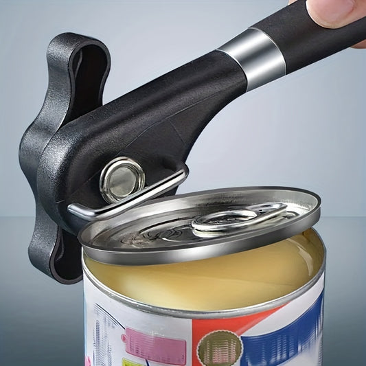 "Effortless Stainless Steel Can Opener - Quick and Easy Multifunctional Kitchen Gadget"