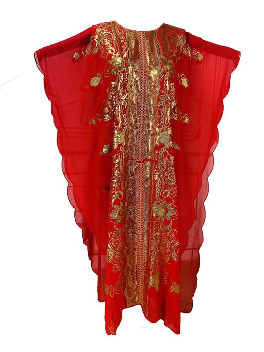 Women's Plus Size African Sequin Embroidered Dashiki Dress (Translucent) - Elegant and Stylish