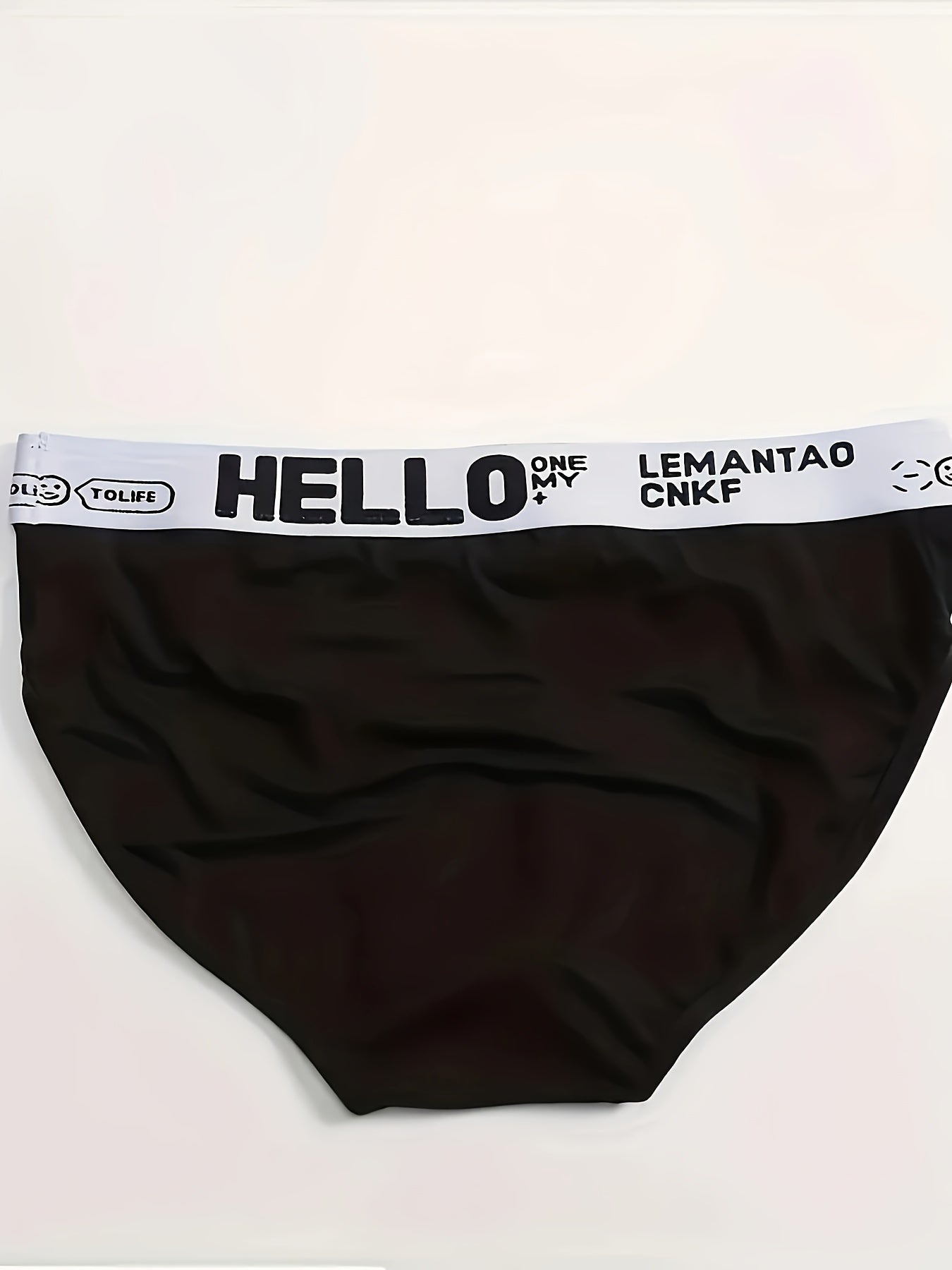 "10pcs Men's 'HELLO Print' Fashion Briefs - Cool, Sexy, Comfortable Underwear for Summer"